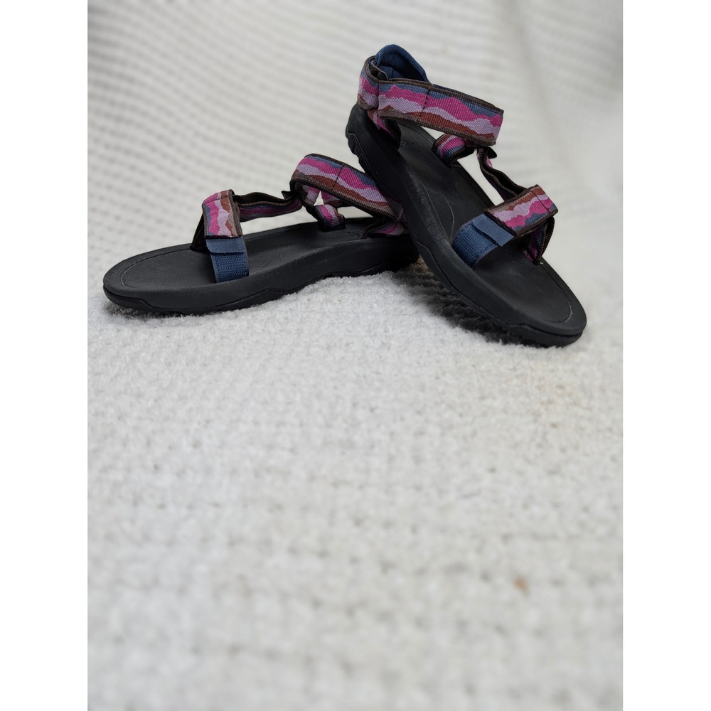 Teva Hurricane Drift Sandals Pink Purple Wave Strappy Sport Women 4 1019390Y